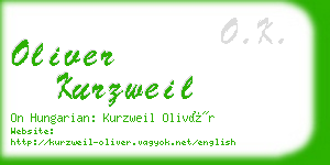 oliver kurzweil business card